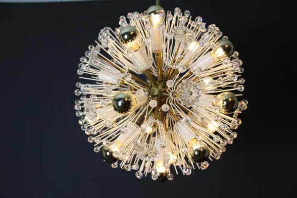 Sputnik Snowball Dandelion Chandelier Emil Stejnar for Nikoll, 1950s-YF-1763594