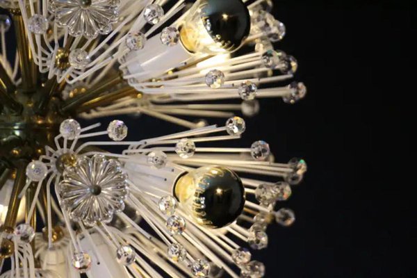 Sputnik Snowball Dandelion Chandelier Emil Stejnar for Nikoll, 1950s-YF-1763594