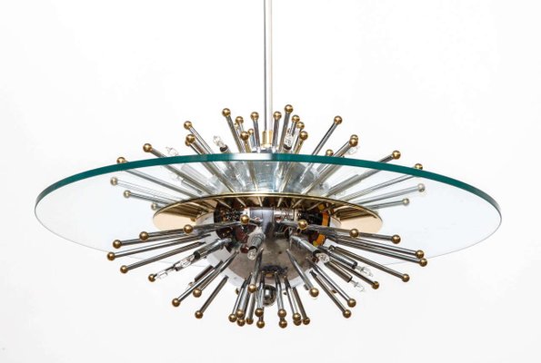 Sputnik Sunburst Chandelier, 1970s-KL-620244