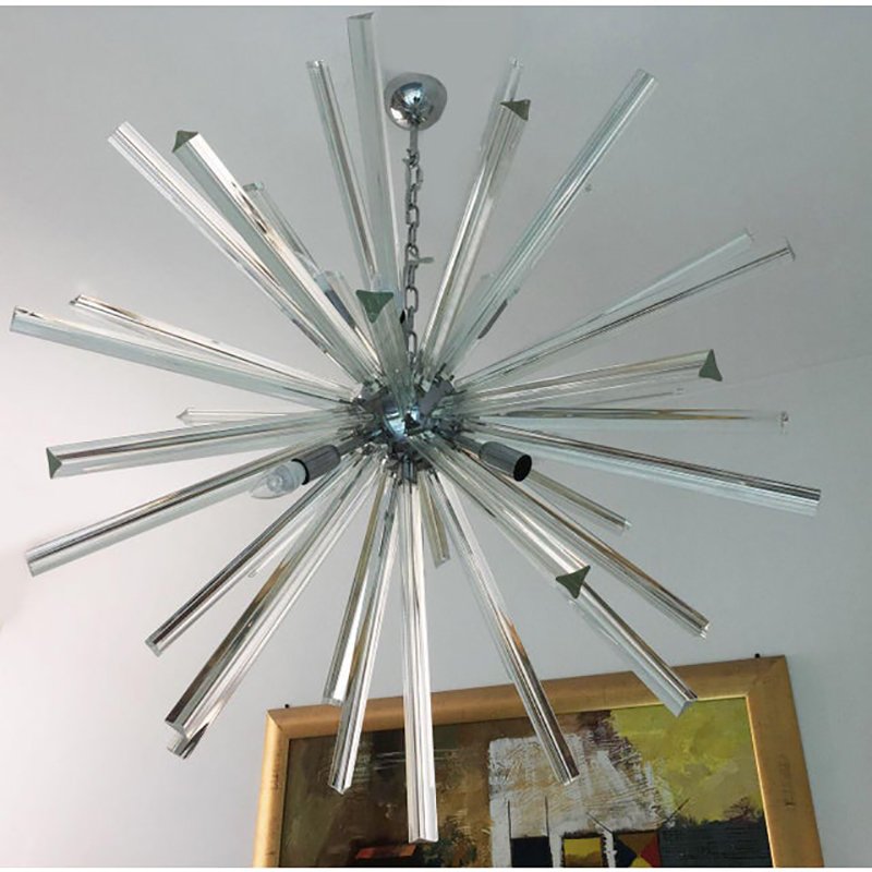 Sputnik Triedro Murano Glass Chandelier by Simoeng