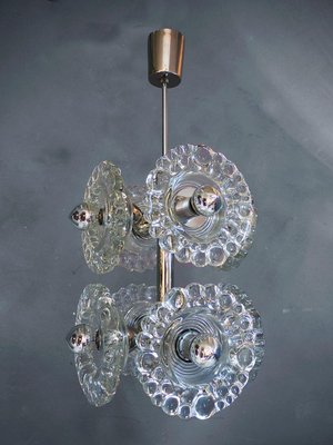 Sputnik Water Drop Chandelier in Murano Glass & Chrome from Peill & Putzler, 1960s, Germany-DEK-1118205