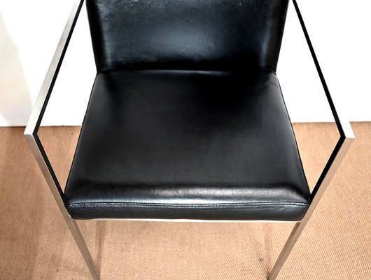 Square Armchairs in Imitation Leather, 1970, Set of 2-RVK-1406508