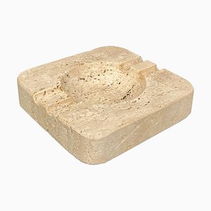 Square Ashtray in Travertine Attributed to Fratelli Mannelli, Italy, 1970s-LYQ-1288544