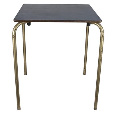 Square Bar Table in Blue Formica and with Metal Structure, Italy 1960-RAQ-1416990