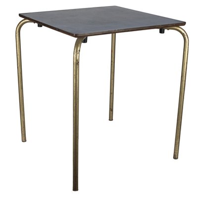 Square Bar Table in Blue Formica and with Metal Structure, Italy 1960-RAQ-1416990