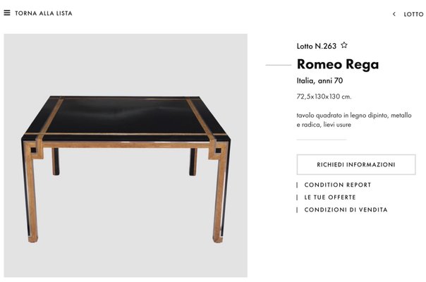 Square Briar Wood and Chrome Dining Table by Romeo Rega, 1970s-UH-1972998