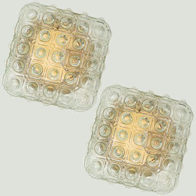 Square Bubble Glass Wall Lights by Helena Tynell, 1960s-VDW-2035167