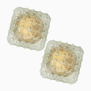 Square Bubble Glass Wall Lights by Helena Tynell, 1960s-VDW-2035167