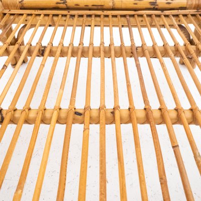 Square Coffee Table in Bamboo, Italy, 1970s-UPW-1741585