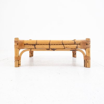 Square Coffee Table in Bamboo, Italy, 1970s-UPW-1741585