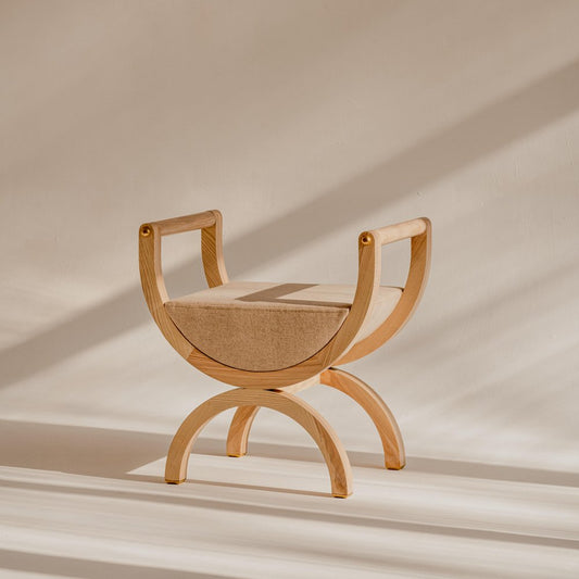 Square Drop Light Curule Chair by Nów