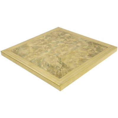 Square Etched Brass Coffee Table by Armand Jonckers, 1970s-NJJ-955132