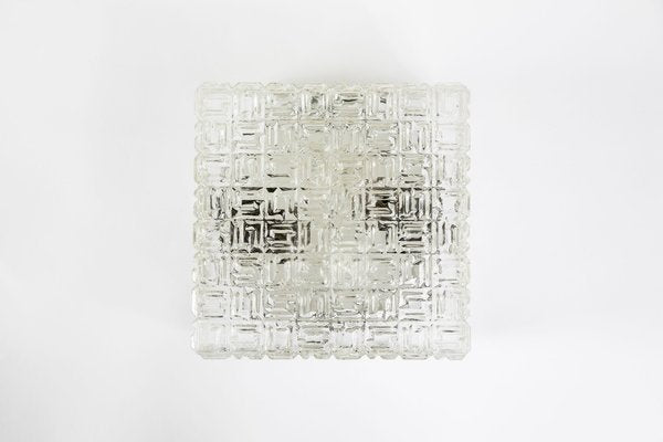 Square Flush Mount by Osvetlovaci Sklo Valaske Mezrici, 1960s-IVW-1336746