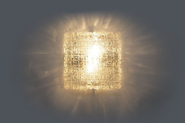 Square Flush Mount by Osvetlovaci Sklo Valaske Mezrici, 1960s-IVW-1336746