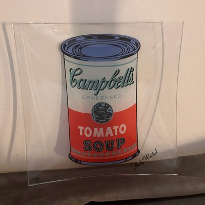 Square Glass Campbell Soup Vide Poche by Andy Warhol for Rosenthal, 1990s-NMK-1726154