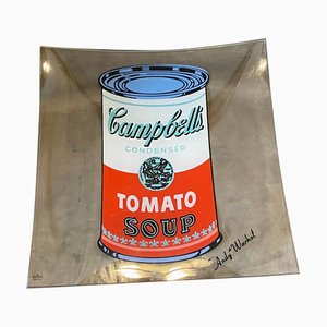 Square Glass Campbell Soup Vide Poche by Andy Warhol for Rosenthal, 1990s-NMK-1726154