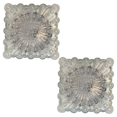 Square Glass Flush Mount attributed to Helena Tynell, 1970s-VDW-2022204