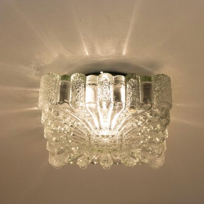 Square Glass Flush Mount attributed to Helena Tynell, 1970s-VDW-2022204