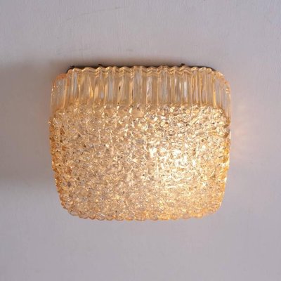 Square Glass Flush Mount or Sconce by Helena Tynell for Glashütte Limburg, 1960s-VLZ-631878