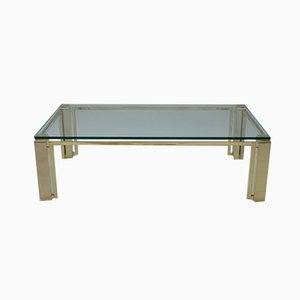 Square Golden Coffee Table, France, 1970s-KQB-942233