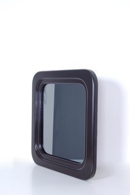 Square Mirror with Lacquered Wooden Frame, 1970s-XSG-1010295