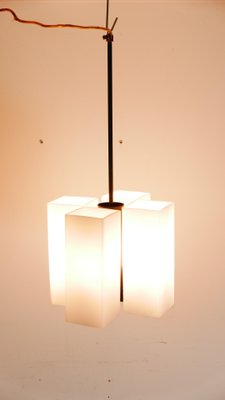 Square Opal Glass Ceiling Lamp, Germany, 1960s-KK-1115827