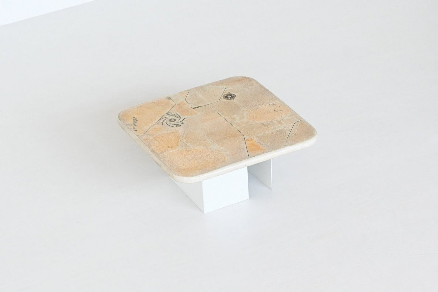 Square Shaped Coffee Table in White from Marcus Kingma, the Netherlands, 1992