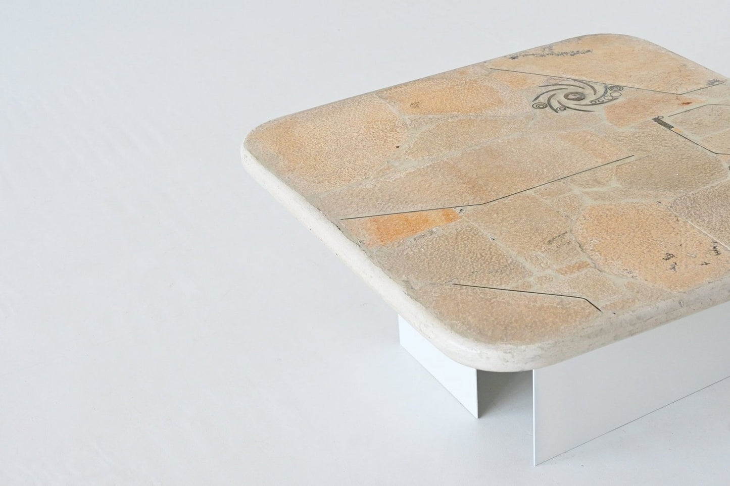 Square Shaped Coffee Table in White from Marcus Kingma, the Netherlands, 1992