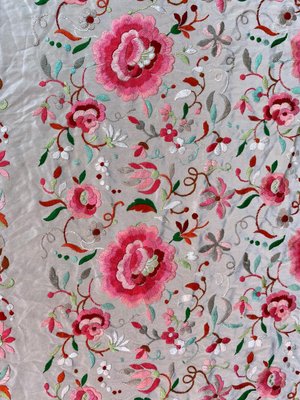 Square Silk Embroidered Manila Piano Shawl-YMM-1156989