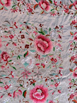 Square Silk Embroidered Manila Piano Shawl-YMM-1156989