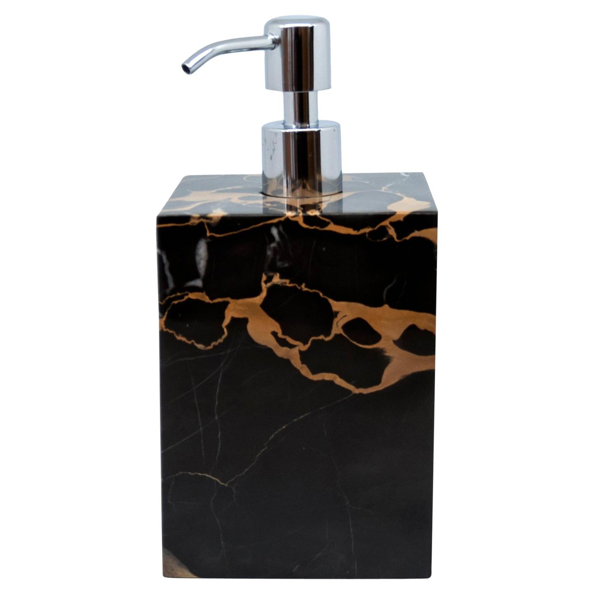 Square Soap Dispenser in Portoro Marble