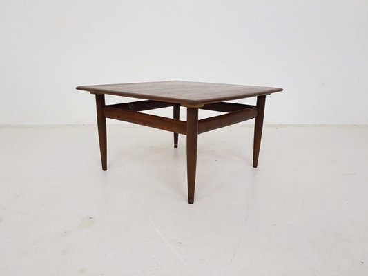 Square Teak Coffee Table, 1960s-ZO-580184