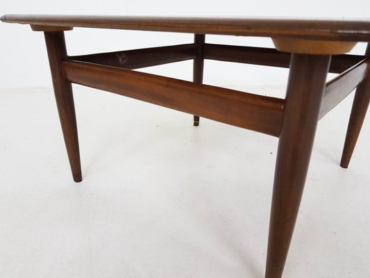 Square Teak Coffee Table, 1960s-ZO-580184