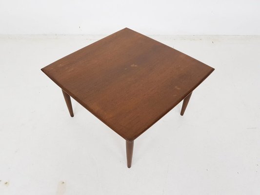 Square Teak Coffee Table, 1960s-ZO-580184