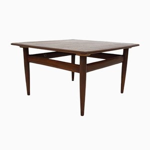 Square Teak Coffee Table, 1960s-ZO-580184