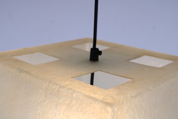 Square Transparent Fiberglass Look Pendant Lamp attributed to Roche Bobois, 1990s-XT-2028279