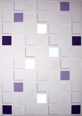 Square (White) - Original Screen Print by A. Mengolini - 1976 1976-ZCI-760443