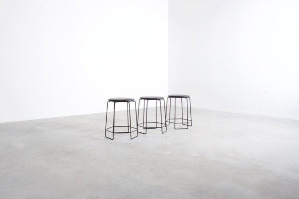 Square Wire Stools by Verner Panton, 1960s, Set of 3-QT-1263461