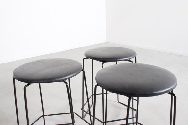 Square Wire Stools by Verner Panton, 1960s, Set of 3-QT-1263461