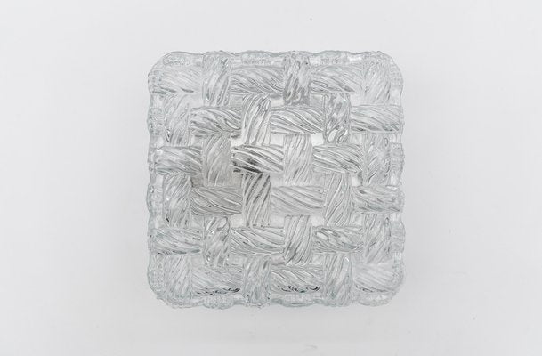 Square Woven Glass Wall Lamp, Germany. 1960s-KQB-1814562