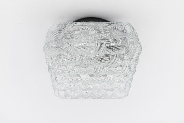 Square Woven Glass Wall Lamp, Germany. 1960s-KQB-1814562