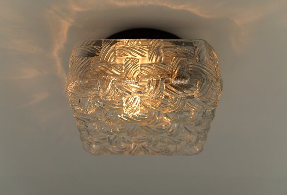 Square Woven Glass Wall Lamp, Germany. 1960s-KQB-1814562