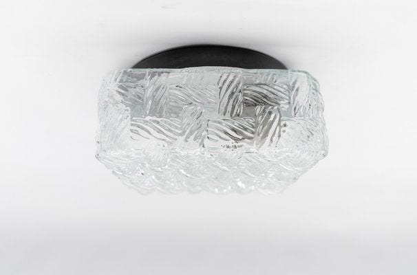 Square Woven Glass Wall Lamp, Germany. 1960s-KQB-1814562