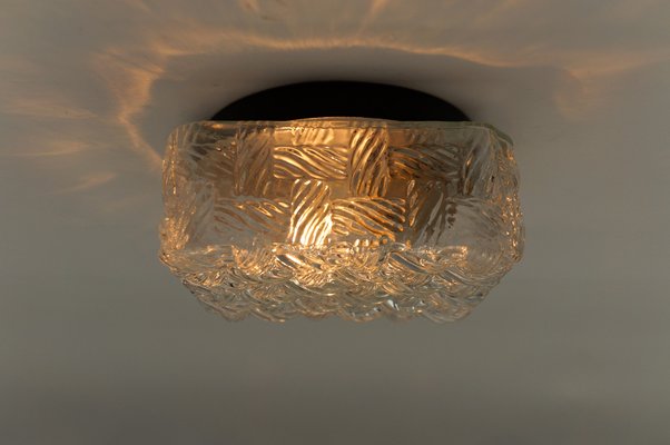 Square Woven Glass Wall Lamp, Germany. 1960s-KQB-1814562