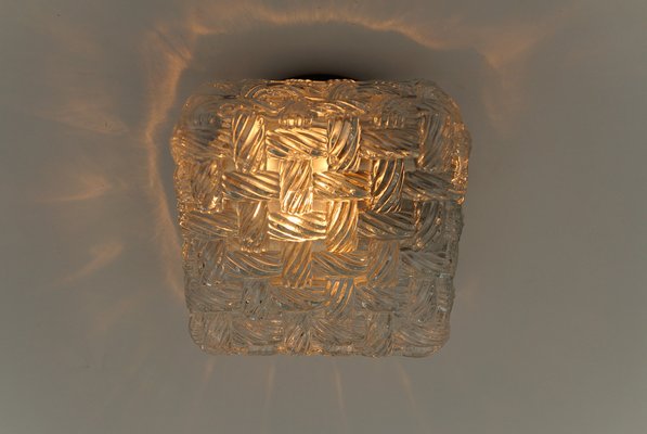 Square Woven Glass Wall Lamp, Germany. 1960s-KQB-1814562