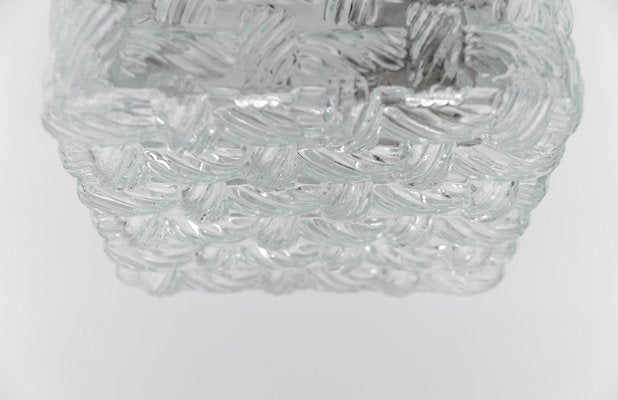 Square Woven Glass Wall Lamp, Germany. 1960s-KQB-1814562