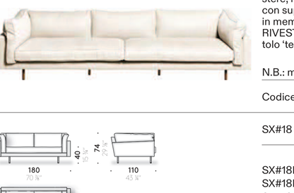 Divano L 180 cm