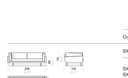 Divano L 218 cm