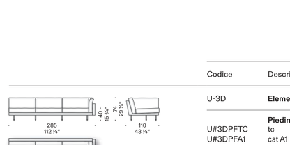 Terminale dx L 285 cm