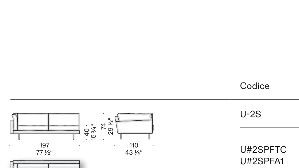 Terminale sx L 197 cm